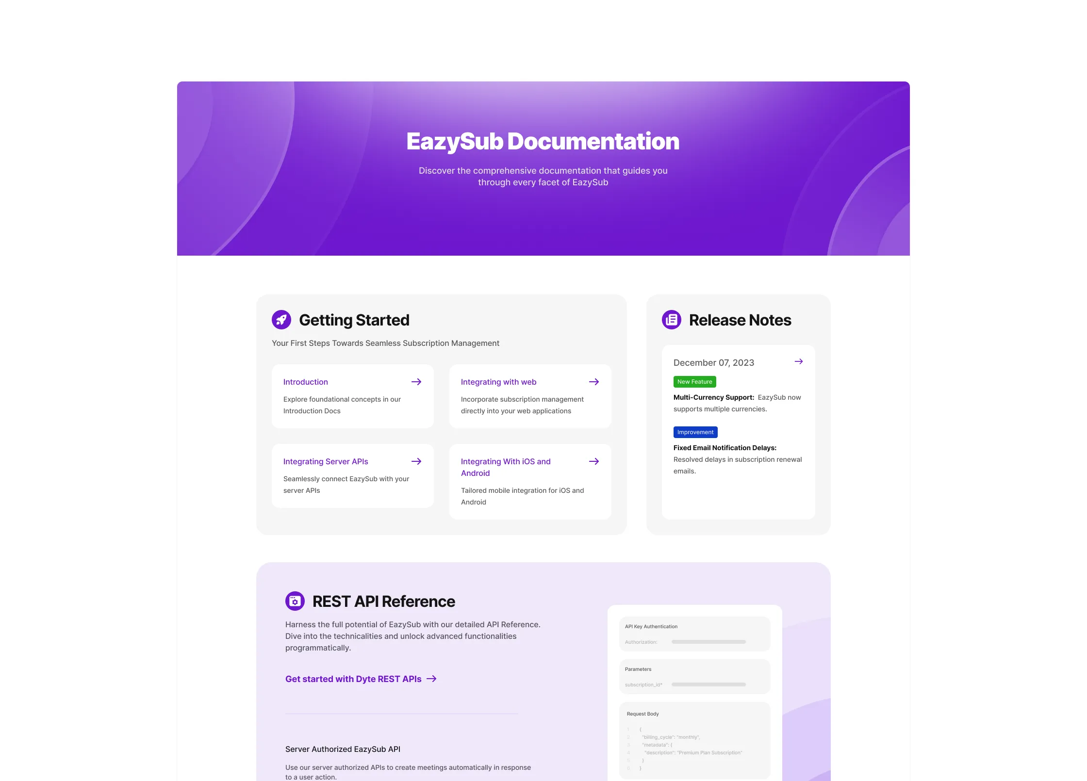 eazysub documentation website 1x