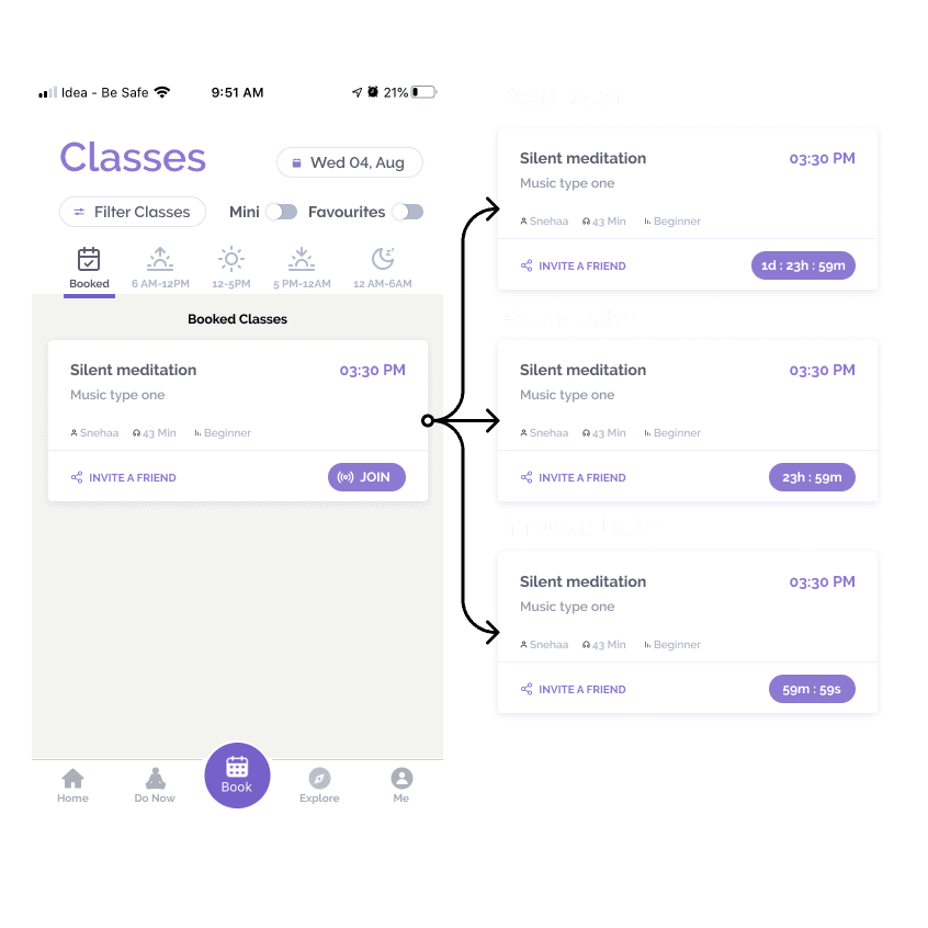 Booked State after redesign