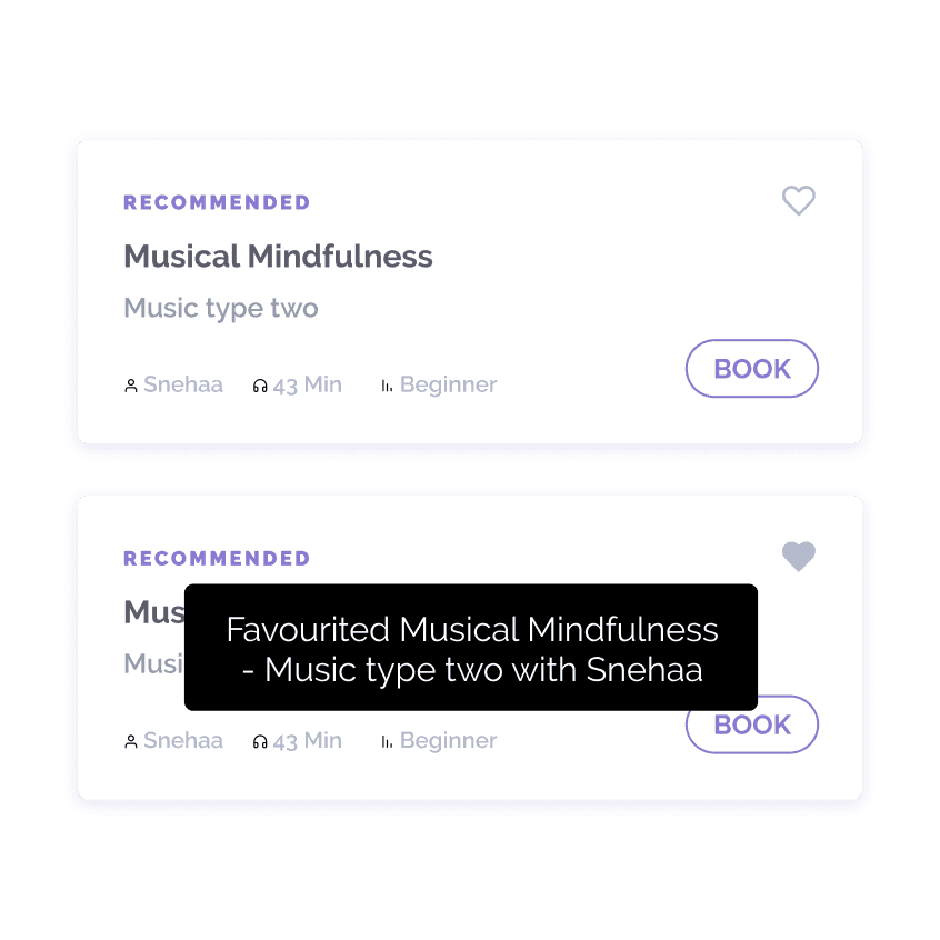 Favourites Flow after redesign