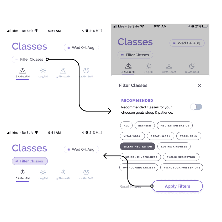 Filter behavior reference