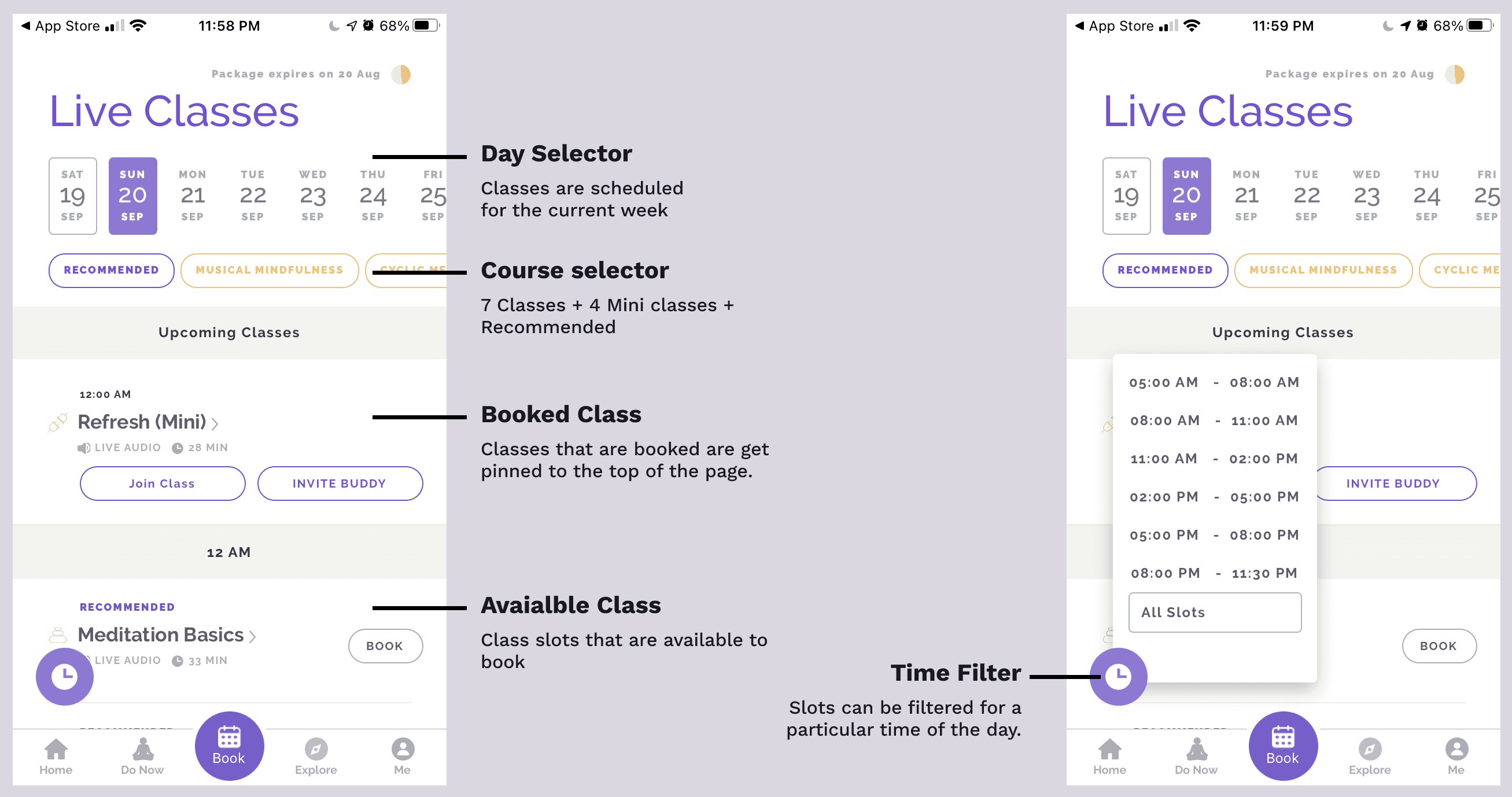Booking Overview before redesign